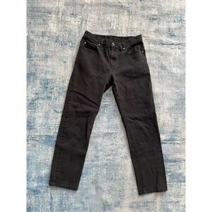 Ralph Lauren Jeans Co Black Ankle Length Straight Leg Denim Size 4